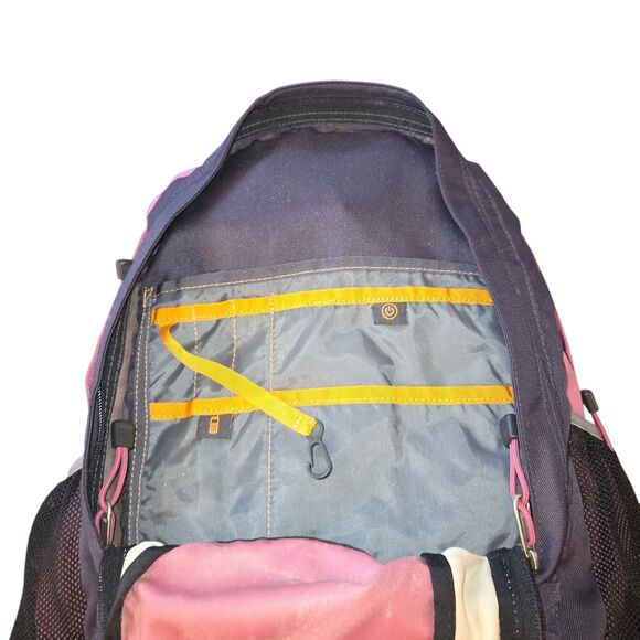 The North Face Jester Pink & Gray Canvas Large Multi-Pocket Backpack 18"X13"X6" - Picture 9 of 13